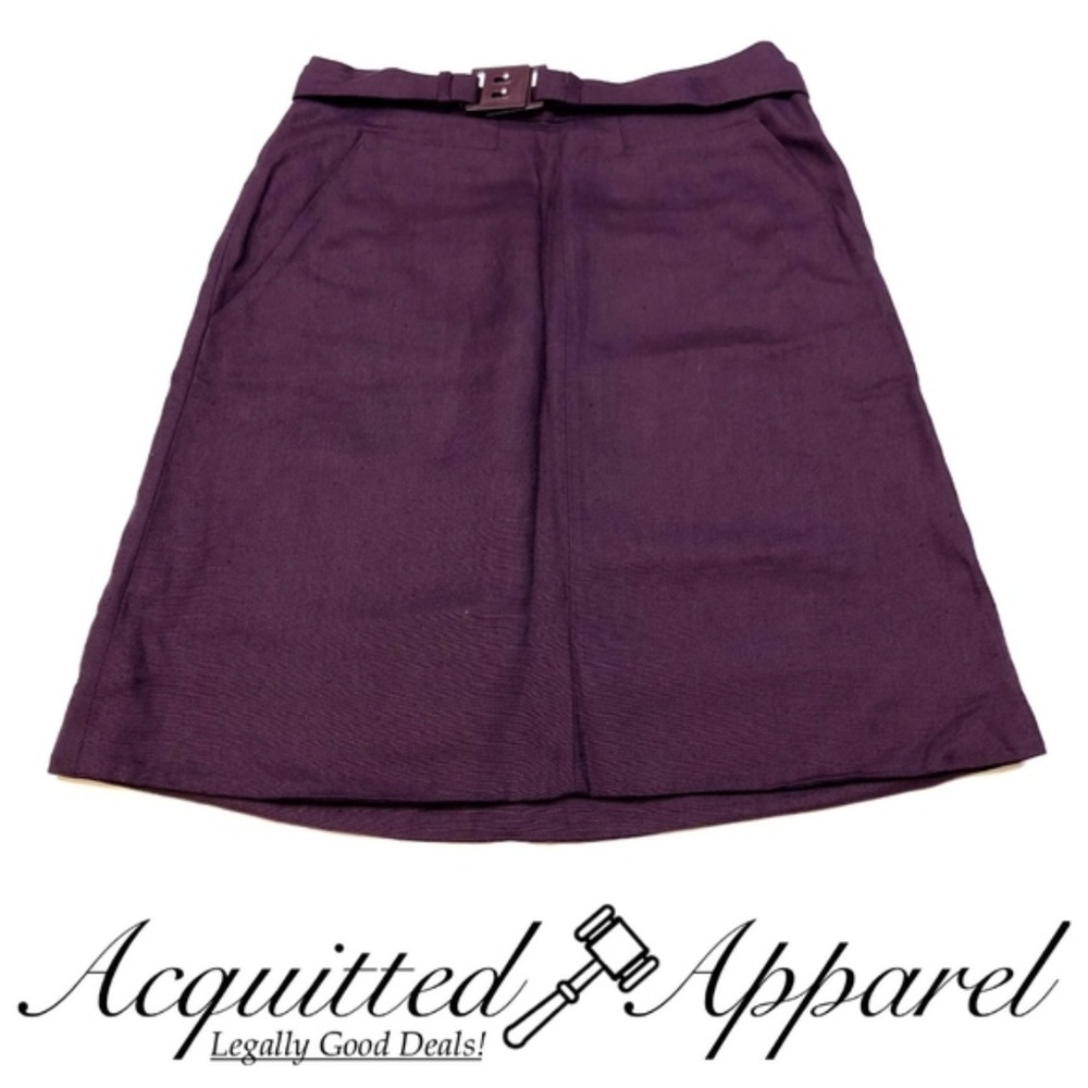 DVF Diane Von Furstenberg Belted Purple Skirt